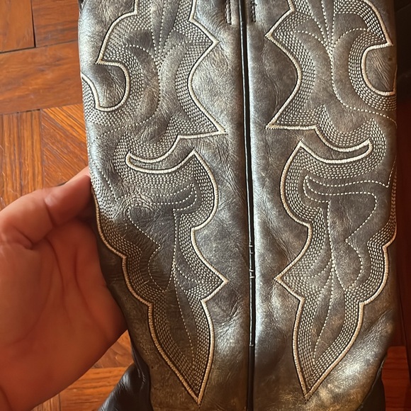 STETSON Handmade in Mexico Western Boot Marbled Black Gray Women’s 9 Cowgirl - Picture 13 of 13